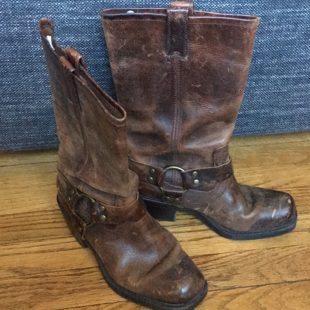 Mossimo Supply Co. Brown Leather Boots, 7.5